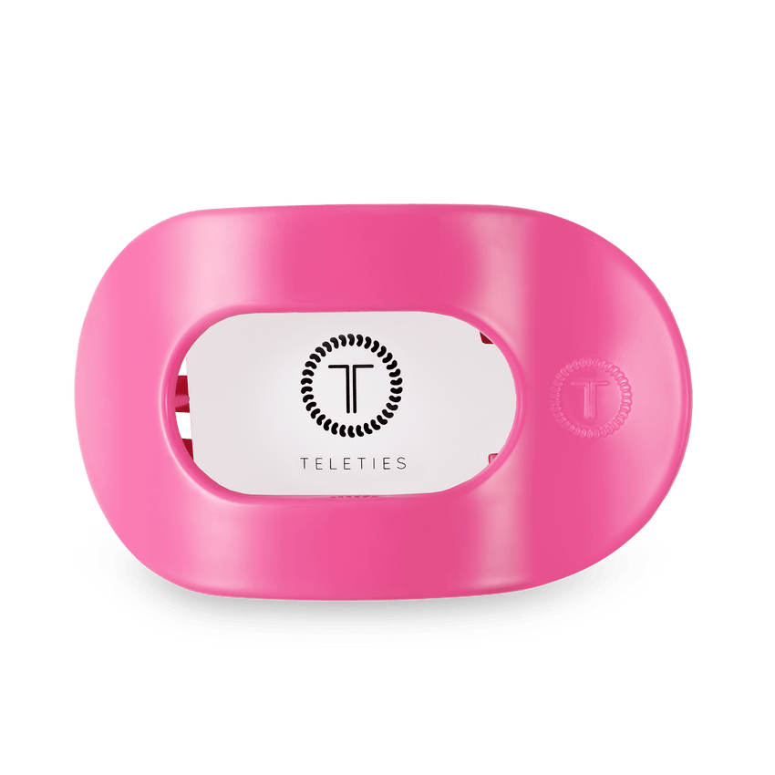 teleties round flat clip, large | paradise pink