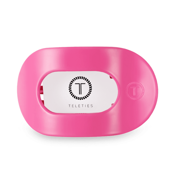 teleties round flat clip, large | paradise pink