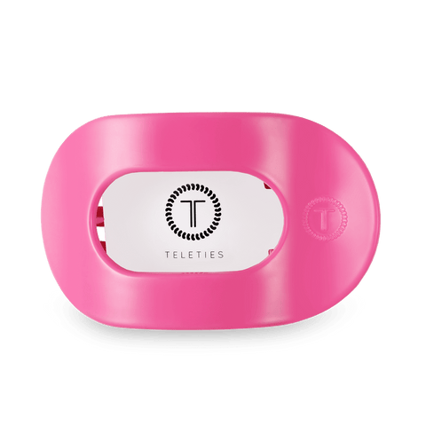 teleties round flat clip, large | paradise pink