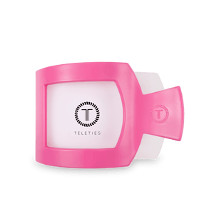 teleties square flat clip, large | paradise pink!