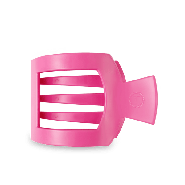 teleties square flat clip, large | paradise pink!