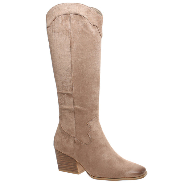 dance tall suede boots | taupe