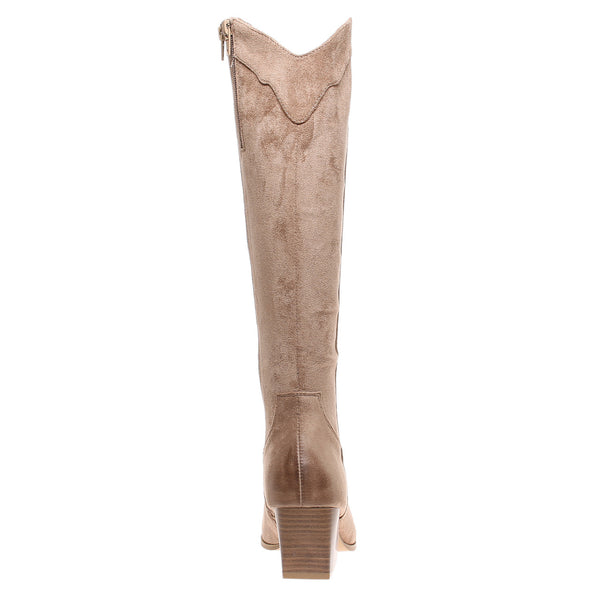 dance tall suede boots | taupe