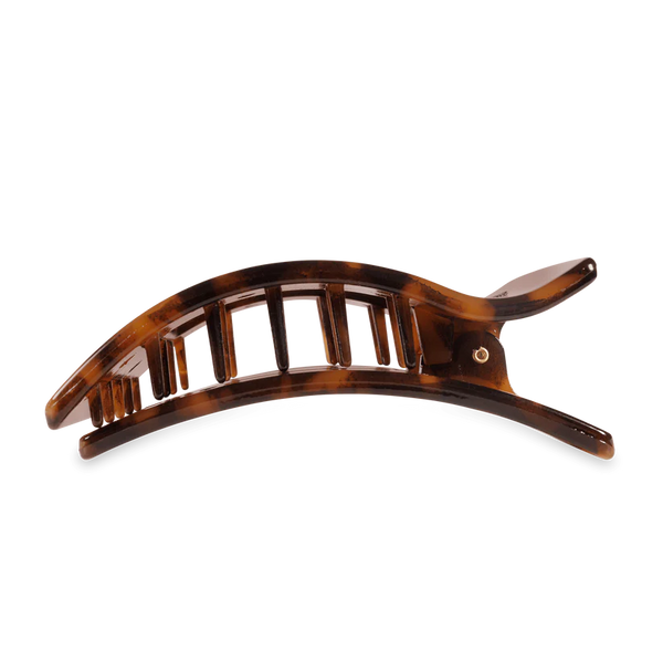teleties rectangle flat clip, large | tortoise