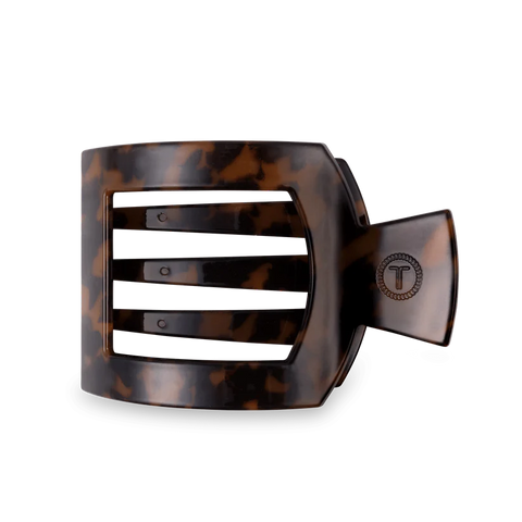 teleties square flat clip, large | tortoise