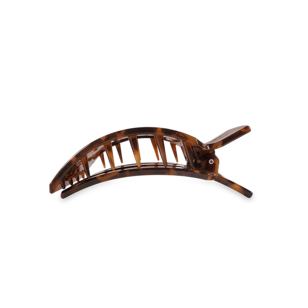 teleties square flat clip, medium | tortoise