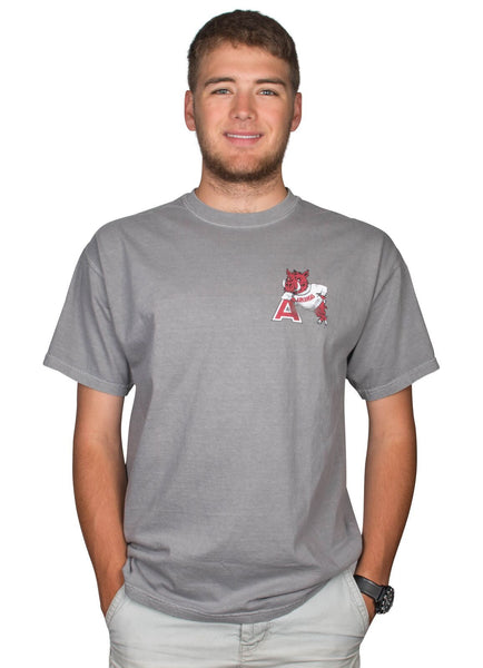 retro hog tee | grey