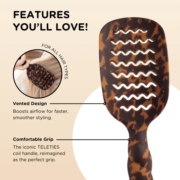 teleties vented hair brush!