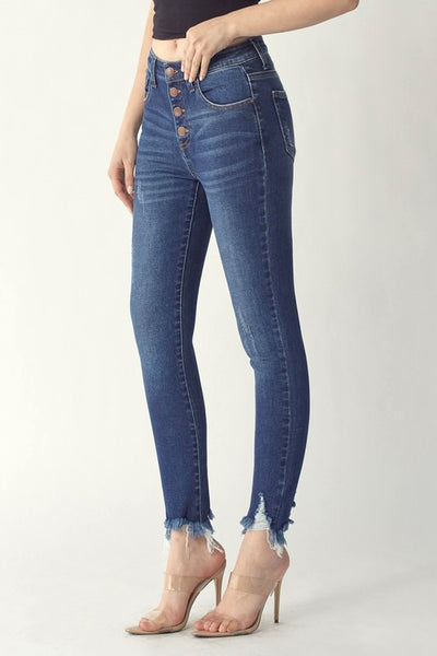 bryn mid-rise skinny jeans | dark wash