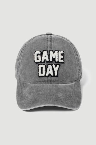 game day patch baseball cap | grey