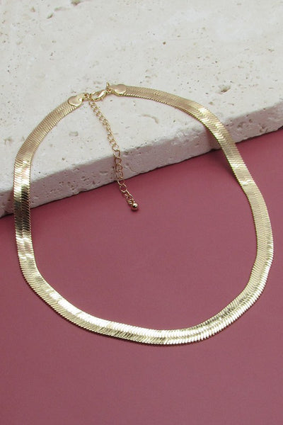 classic 8mm snake chain necklace | gold plated