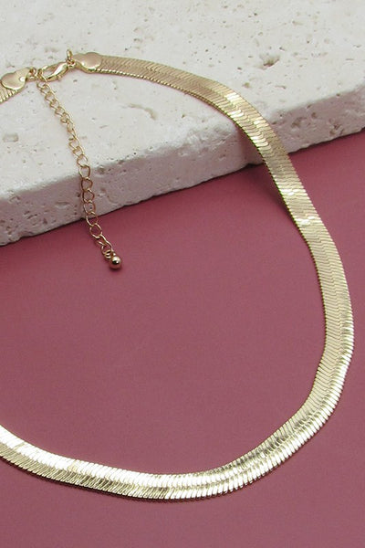 classic 8mm snake chain necklace | gold plated