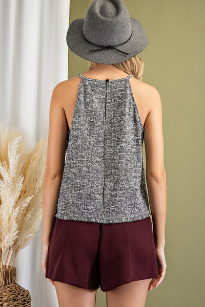 run the show tweed tank | black