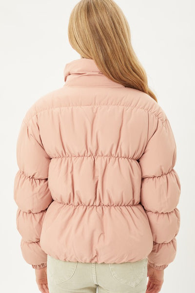 hit the slopes puffer jacket | mauve