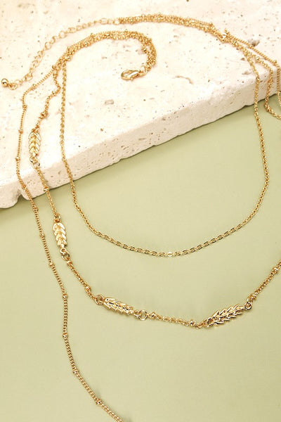 triple layer arrow necklace | gold plated