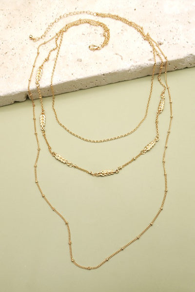 triple layer arrow necklace | gold plated