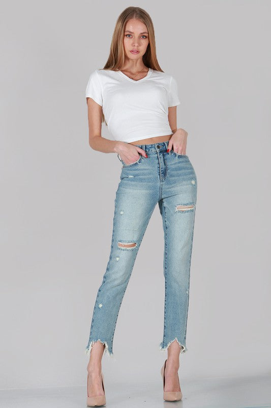 anna relaxed skinny jeans | medium wash