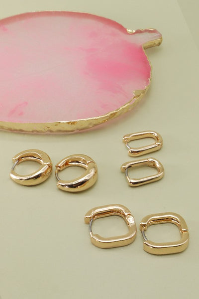 mini trio hoop earring set | gold plated