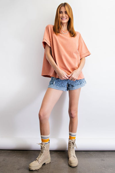 couldn't be better top | washed coral