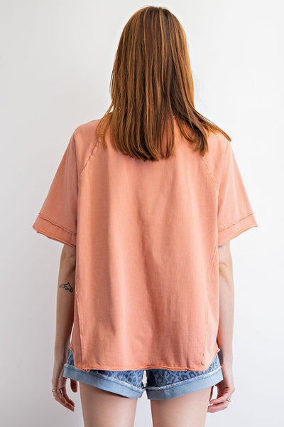 couldn't be better top | washed coral