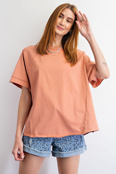 couldn't be better top | washed coral
