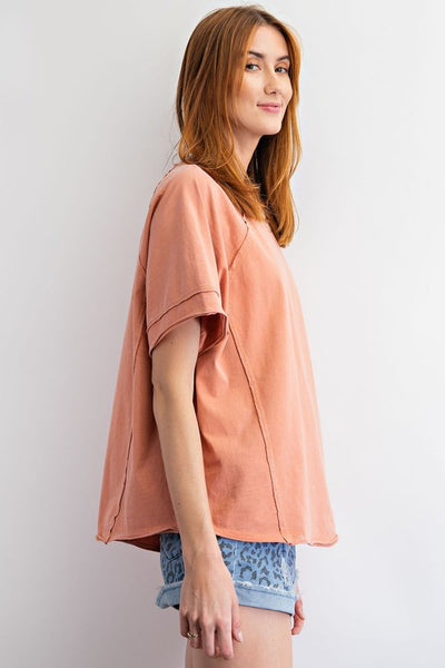 couldn't be better top | washed coral