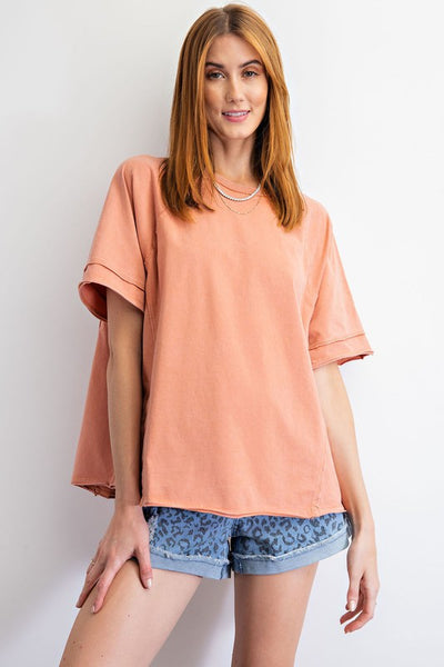 couldn't be better top | washed coral
