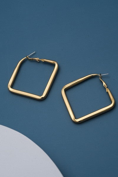 square hallow hoops | gold