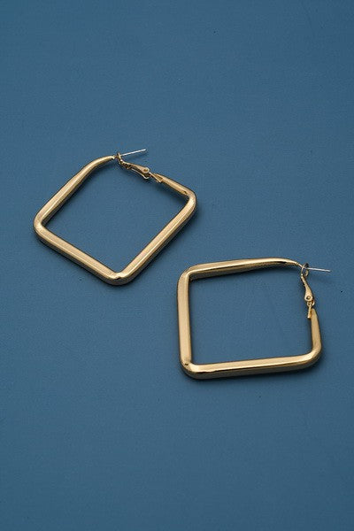 square hallow hoops | gold
