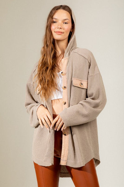 making it look easy thermal shacket | mocha