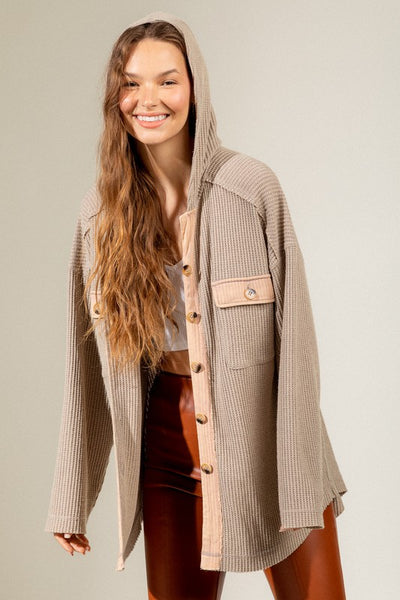 making it look easy thermal shacket | mocha