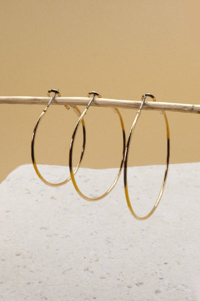 basic thin hoops trio | gold plated