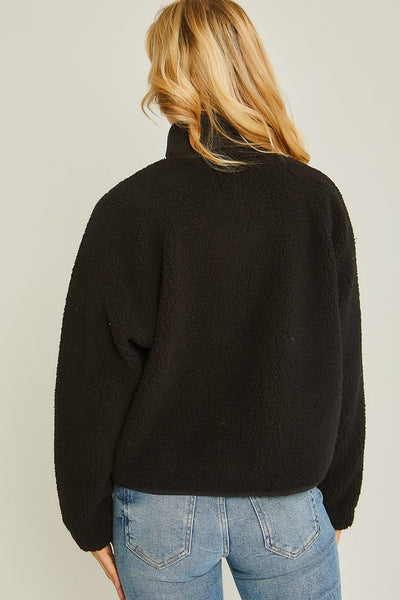 next on the list sherpa jacket | black