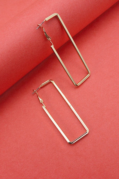 2.5" rectangle hoops | gold