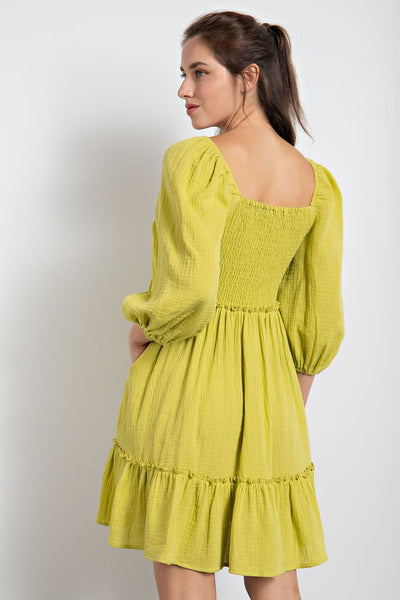 special to me ruffled dress | pear
