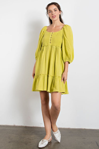 special to me ruffled dress | pear