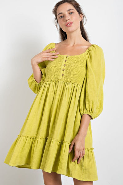 special to me ruffled dress | pear