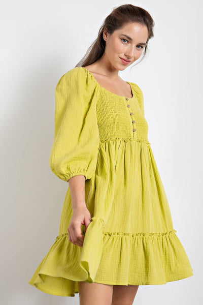 special to me ruffled dress | pear