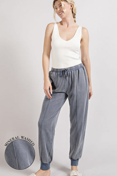 full of dreams mineral wash joggers | denim