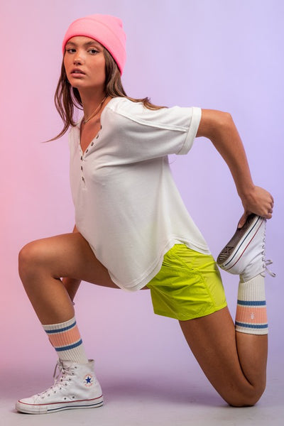 closer to home raw edge top | white