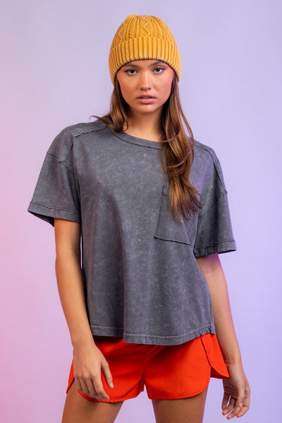 back to the basics top | charcoal