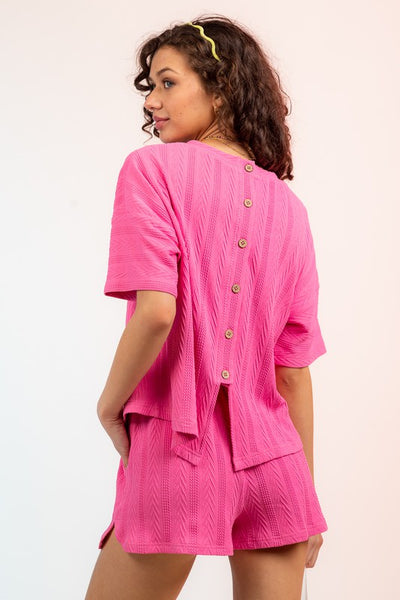 taking a break knit shorts | pink