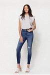 camille mid-rise skinny jeans | dark denim