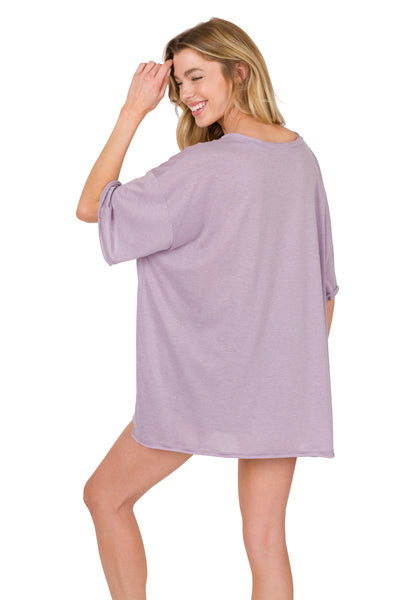 change the game boyfriend tee | heather dusty lavender