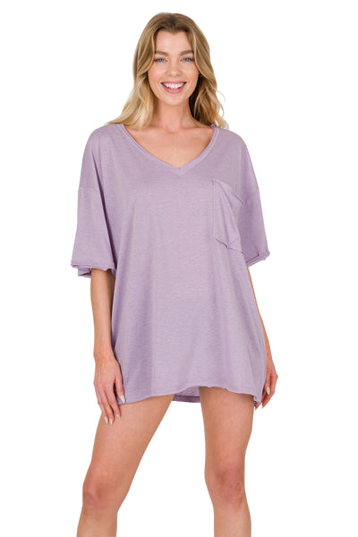 change the game boyfriend tee | heather dusty lavender