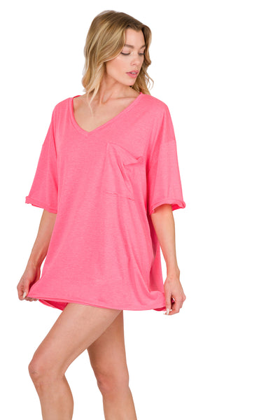 change the game boyfriend tee | heather fuchsia