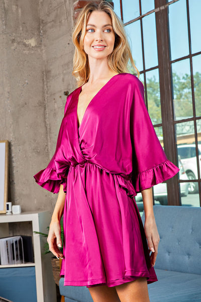 steal the show wrap dress | purple