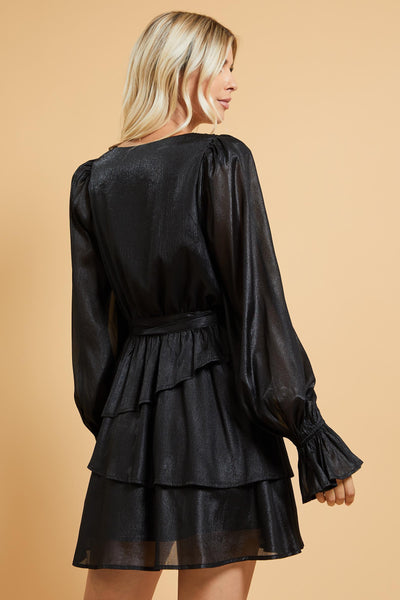 final fling tiered ruffle dress | black