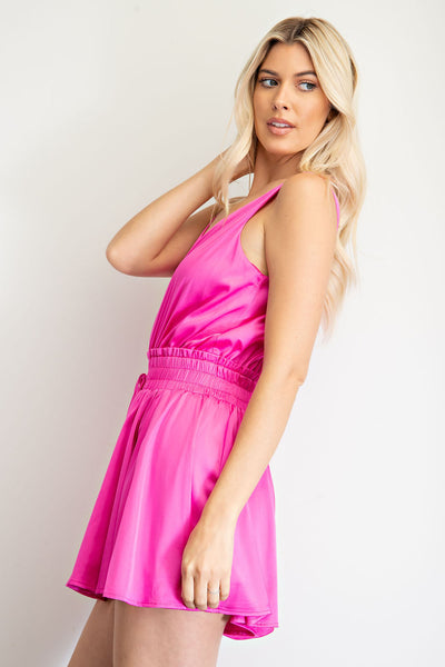 make it memorable surplice romper | purple