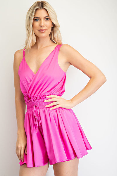 make it memorable surplice romper | purple